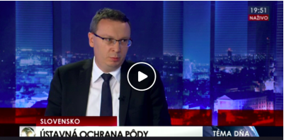 T. Bernaťák v relácii "Téma dňa" na TA3 - Ústavná ochrana pôdy