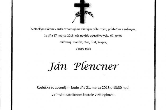 Rozlúčka so zosnulým Jánom Plencnerom okresným predsedom SNS Gelnica