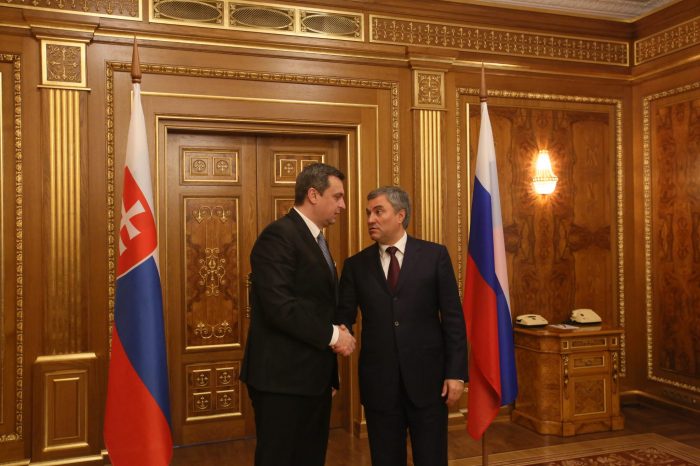 Predseda NR SR A. Danko sa opätovne stretáva s predsedom Štátnej dumy FZ RF Vjačeslavom Volodinom