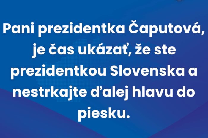 Slovenská národná strana vyzýva Zuzanu Čaputovú, aby bezodkladne konala a menovala úradnícku vládu.