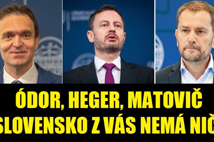 HEGEROVO – MATOVIČOVA VLÁDA POKRAČUJE!