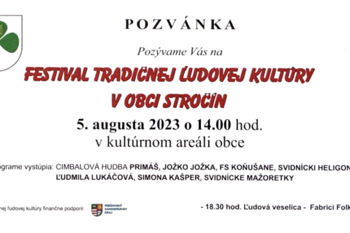 Stročín - Festival tradičnej ľudovej kultúry